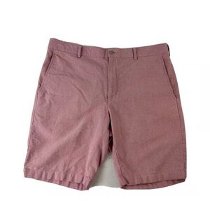 Jos. A. Bank 1905 Men’s Size 38 Oxford Pink Flat Front Shorts Tailored Fit